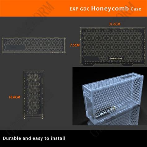 exp gdc case external graphics card shell metal box honeycomb|Honeycomb Protector Case Box For EXP GDC External .